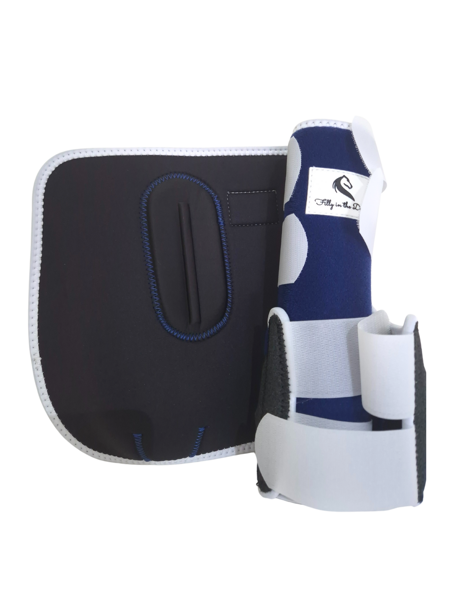Navy & White Front Boots (Splint Guard)