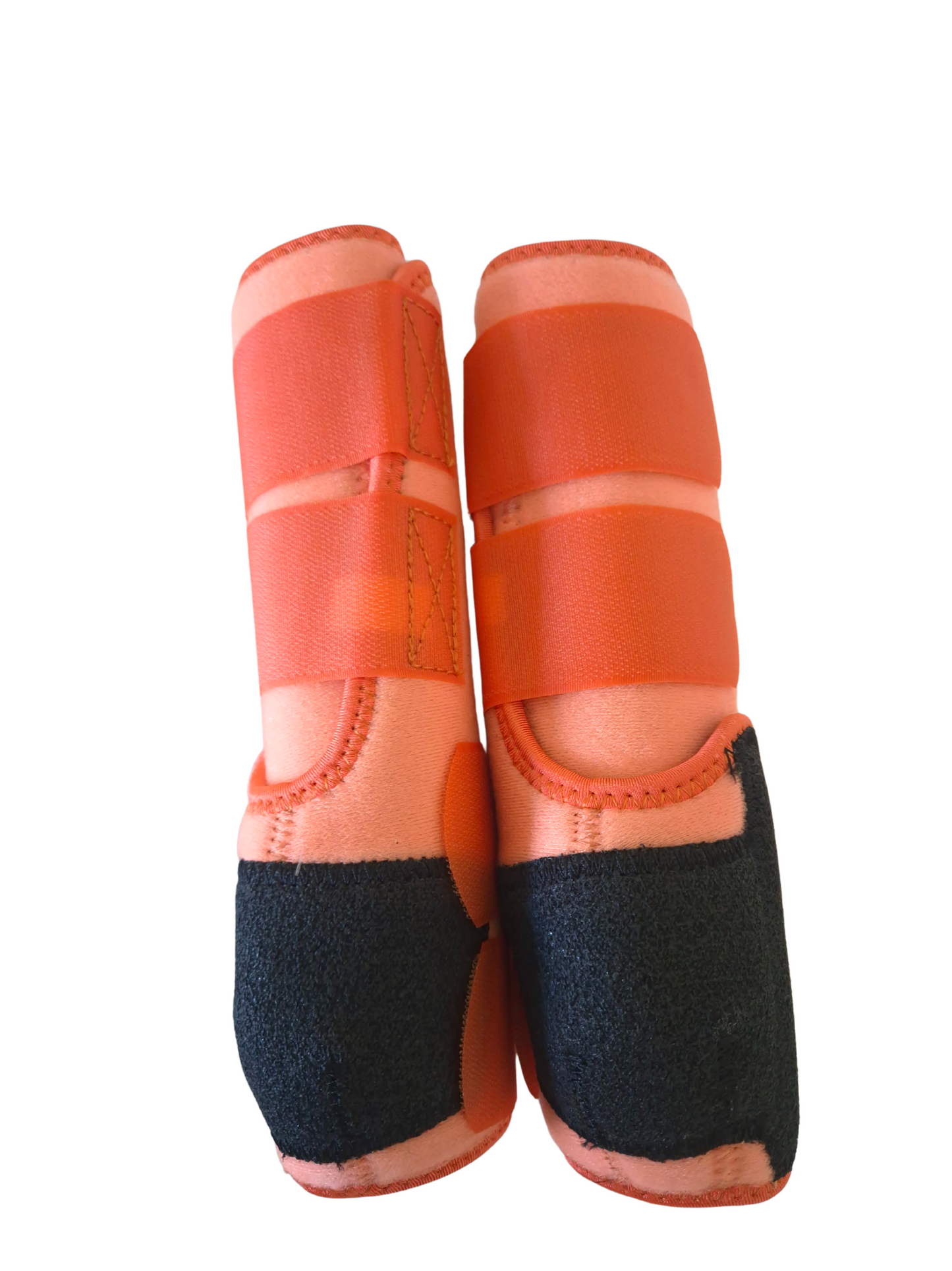 Orange protective tendon support boots