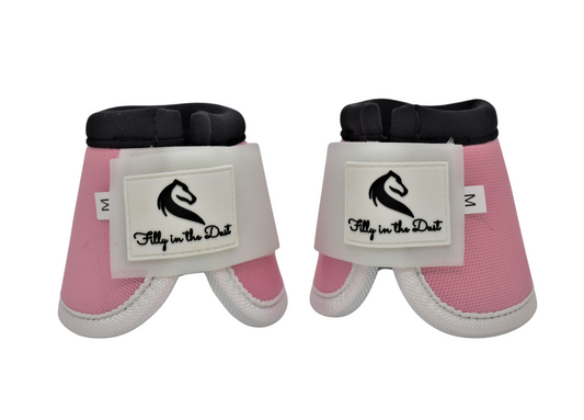 Pink & White Bell Boots